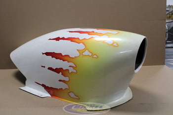 Used Carbon Snail Shell Hood Scoop and Dual Isolator Tray